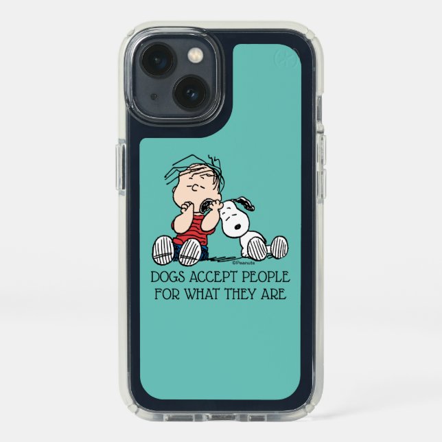 Linus Comforted With Snoopy's Ear Speck iPhone 13 Case (Front)