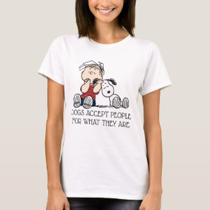 Linus Comforted With Snoopy's Ear T-Shirt