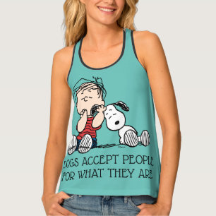 Linus Comforted With Snoopy's Ear Tank Top