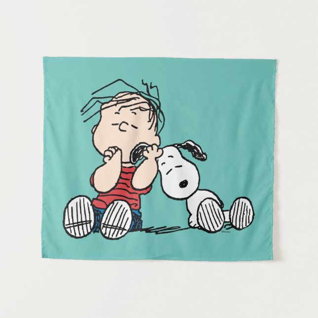 Linus Comforted With Snoopy's Ear Tapestry (Front (Horizontal))