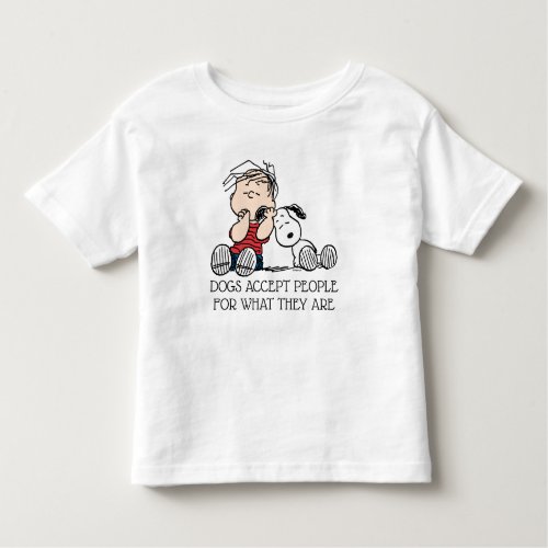 Linus Comforted With Snoopys Ear Toddler T_shirt