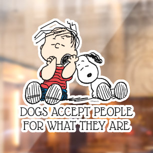 Linus Comforted With Snoopy's Ear Window Cling
