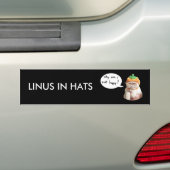 Linus in Hats Bumper Sticker (On Car)