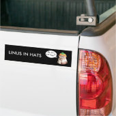 Linus in Hats Bumper Sticker (On Truck)