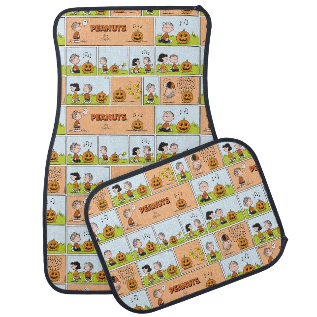 Linus & Lucy | Singing Jack-O-Lantern Car Floor Mat (Set)