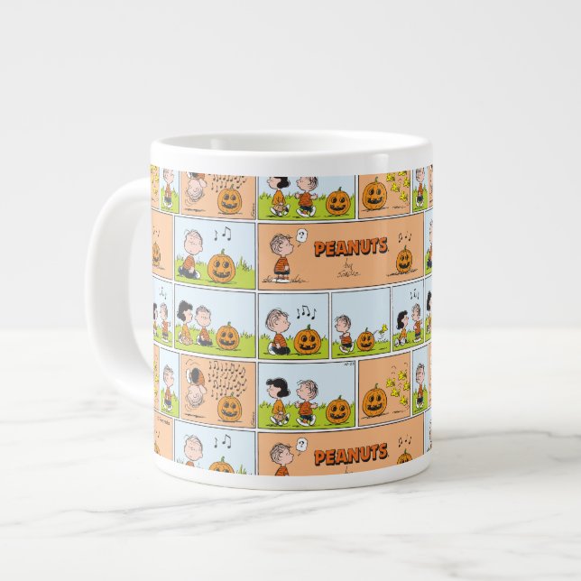Linus & Lucy | Singing Jack-O-Lantern Giant Coffee Mug (Front Left)