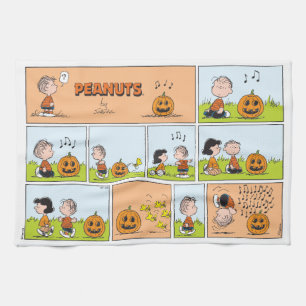Linus & Lucy Singing Jack-O-Lantern Kitchen Towel