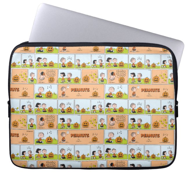 Linus & Lucy | Singing Jack-O-Lantern Laptop Sleeve (Front)