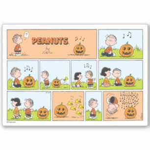 Linus & Lucy Singing Jack-O-Lantern Sticker
