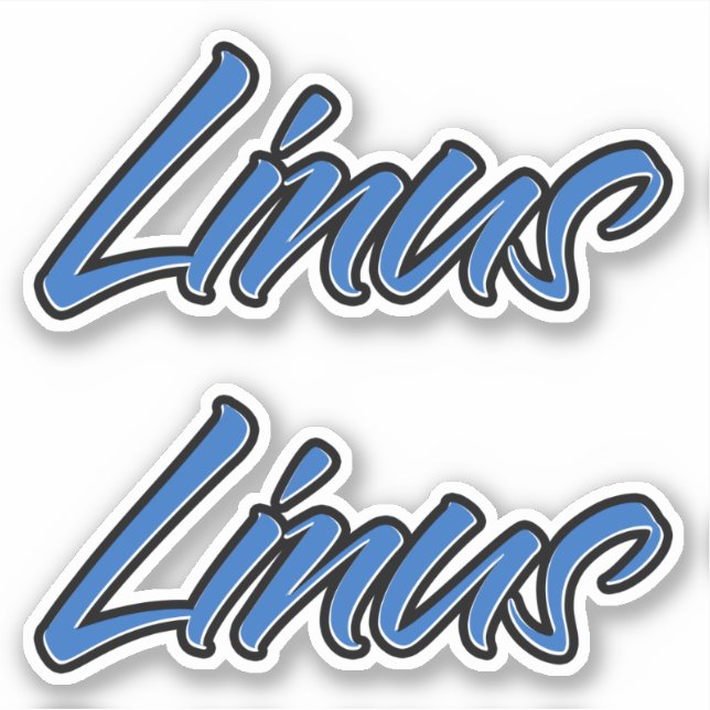 Linus name blue sticker Sticker Sticker Sticker (Front)