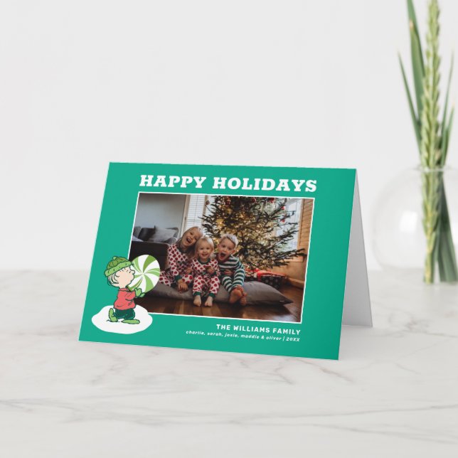 Linus Peppermint Candy Holiday Card (Front)