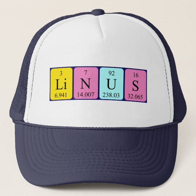 Linus periodic table name hat (Front)