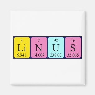 Linus periodic table name magnet