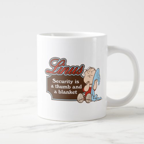 Linus _ Security is a Thumb and a Blanket Giant Coffee Mug