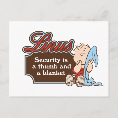 Linus _ Security is a Thumb and a Blanket Postcard