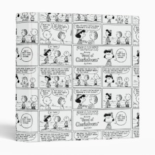 Linus Tells Lucy She's Crabby 3 Ring Binder