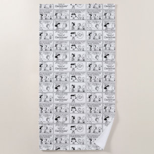 Linus Tells Lucy She's Crabby Beach Towel