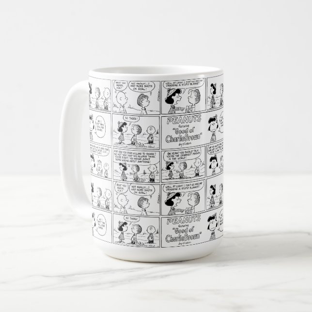 Linus Tells Lucy She's Crabby Coffee Mug (Front Left)