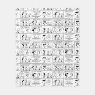 Linus Tells Lucy She's Crabby Fleece Blanket