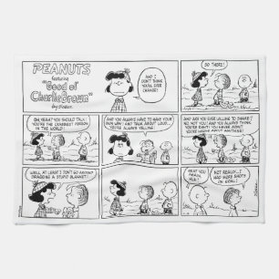Linus Tells Lucy She's Crabby Kitchen Towel