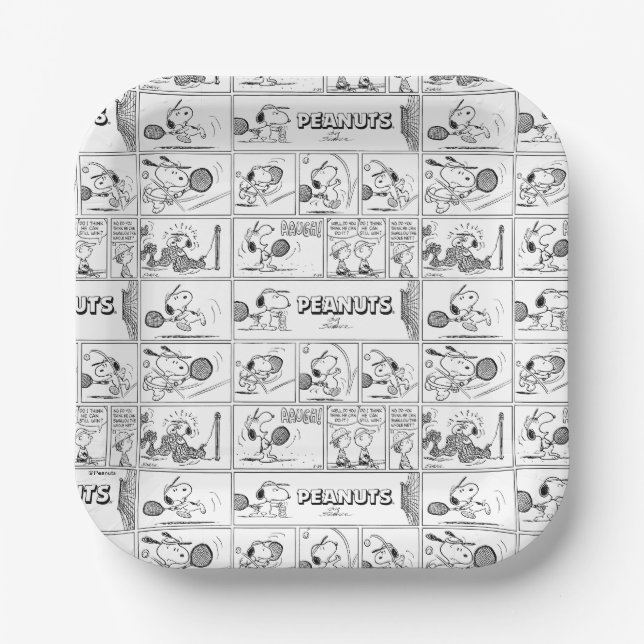 Linus Tells Lucy She's Crabby Paper Plates (Front)