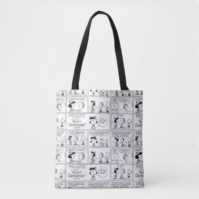 Linus Tells Lucy She's Crabby Tote Bag (Front)
