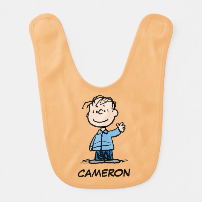 Linus Waving Baby Bib (Front)