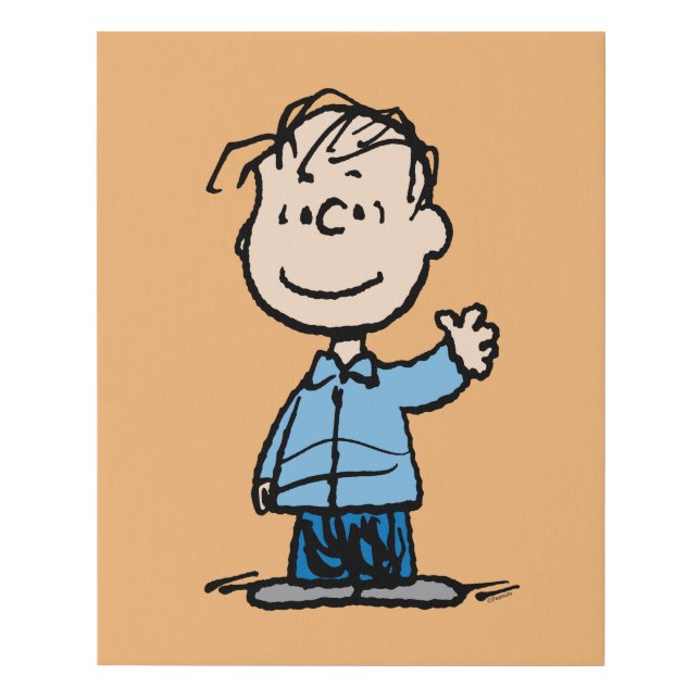 Linus Waving Faux Canvas Print (Front)