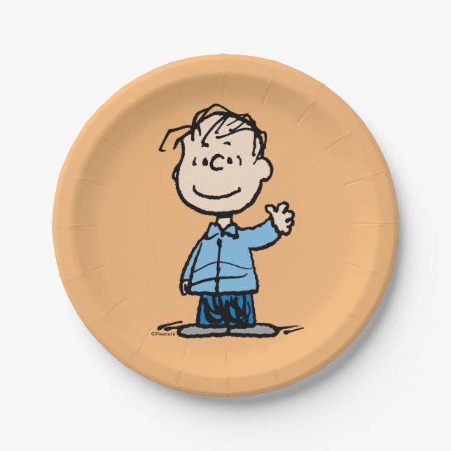 Linus Waving Paper Plates (Front)