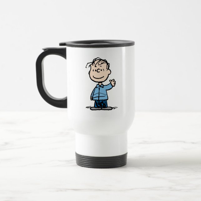 Linus Waving Travel Mug (Left)