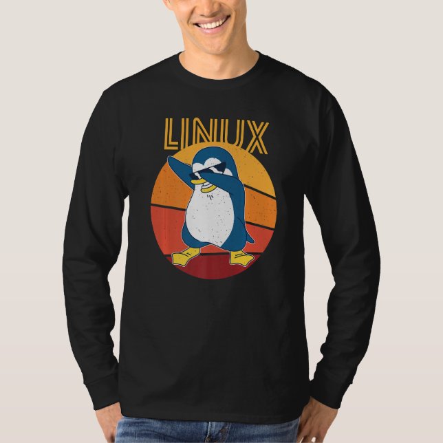 Linux Admin Cool Penguin Nerd Informatics Premium T-Shirt (Front)