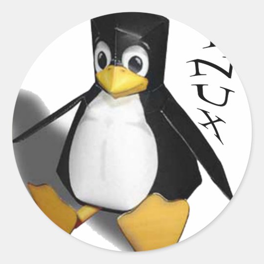 linux classic round sticker