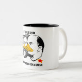 LINUX COMMUNISTS MARX ENGELS LENIN Two-Tone COFFEE MUG (Front Right)