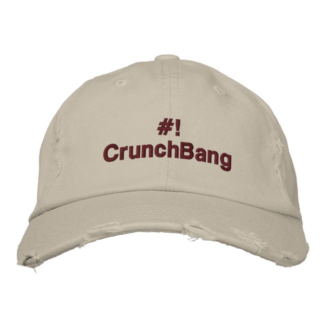 Linux - #!CrunchBang Embroidered Baseball Cap (Front)