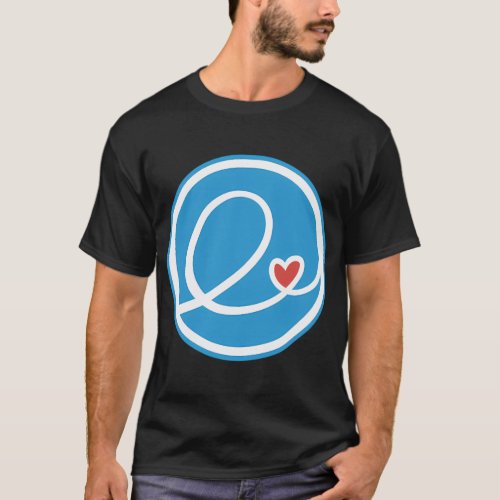 Linux Elementary W Blue Big Logo Open Source Os T_Shirt