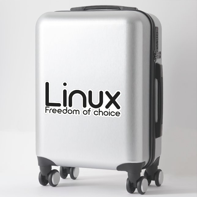 Linux - Freedom Of Choice Sticker (Suitcase)