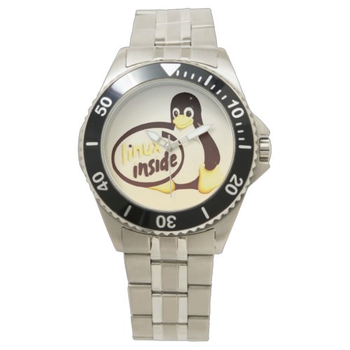 LINUX INSIDE Tux the Linux Penguin Wrist Watch