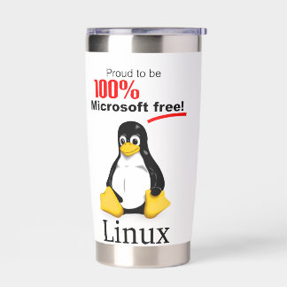 Linux Insulated Water Bottle - Microsoft Free Tumbler