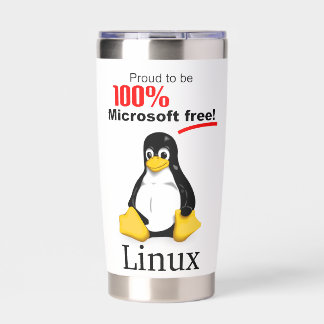 Linux Insulated Water Bottle - Microsoft Free Tumbler
