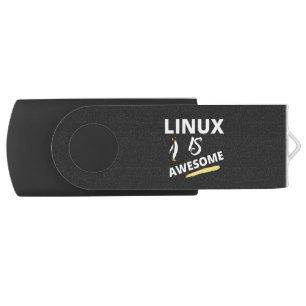 Linux is awesome computer software flash drive
