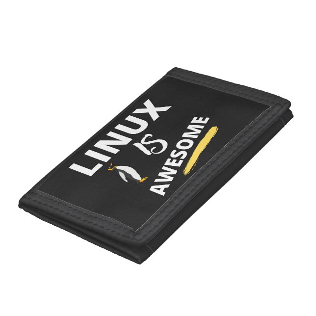 Linux is awesome trifold wallet (Bottom)