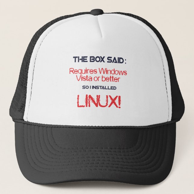 Linux is better trucker hat (Front)