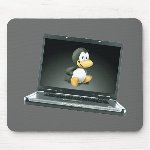 LINUX LAPTOP PENGUIN TUX MOUSE PAD | Zazzle