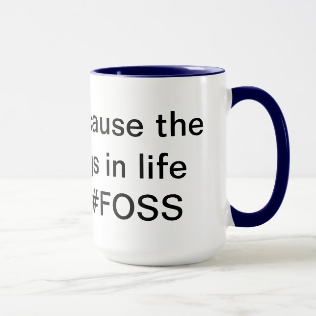 Linux Life 15oz White Mug (Right)