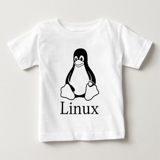 Linux Logo w/ Tux the Linux Penguin Baby T-Shirt (Front)