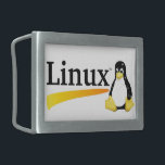 Linux Logo with Tux Products Belt Buckle<br><div class="desc">Linux Logo with Tux Products All Prints are presented & displayed at the largest size/resolution available. The system will prevent you from choosing a size larger than the image is capable. Range through the sizes available from largest to smallest and choose your size of choice. zazzle.com/sovereigns* linux tux, tux, tux...</div>