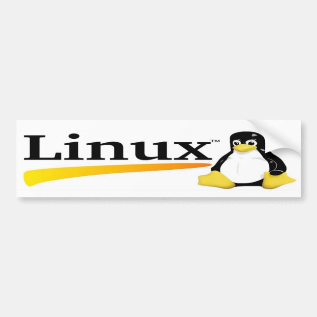 Linux Logo with Tux Products Bumper Sticker (Front)