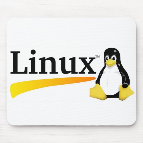 Linux Logo with Tux Products Mouse Pad