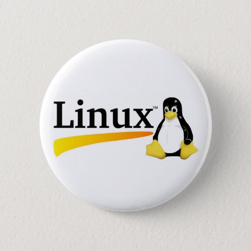 Linux Logo with Tux Products Pinback Button