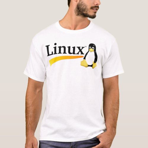 Linux Logo with Tux Products T_Shirt